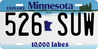 MN license plate 526SUW