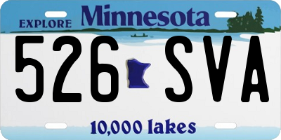 MN license plate 526SVA