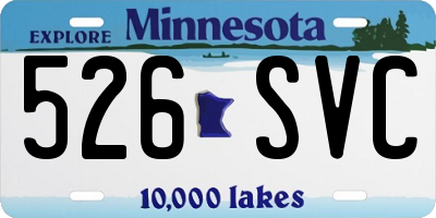 MN license plate 526SVC