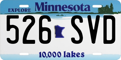 MN license plate 526SVD