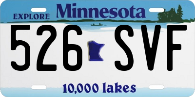 MN license plate 526SVF