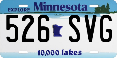 MN license plate 526SVG
