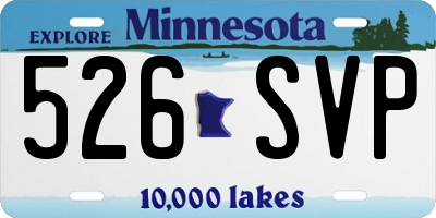 MN license plate 526SVP