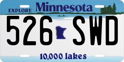 MN license plate 526SWD