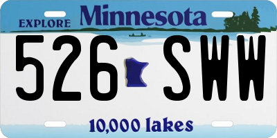 MN license plate 526SWW