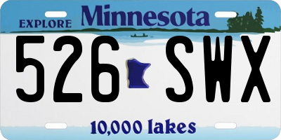 MN license plate 526SWX