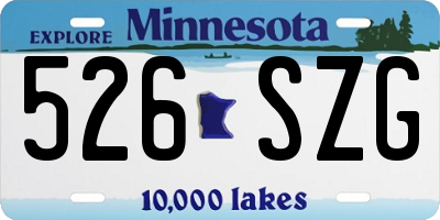 MN license plate 526SZG