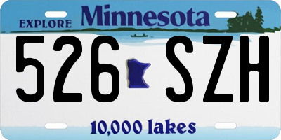 MN license plate 526SZH