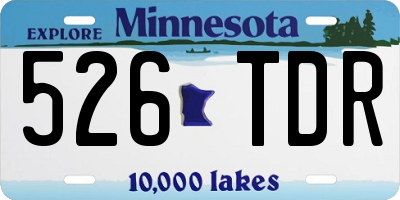 MN license plate 526TDR