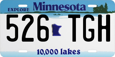 MN license plate 526TGH