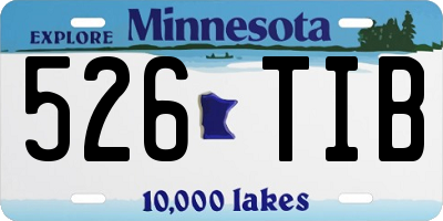MN license plate 526TIB