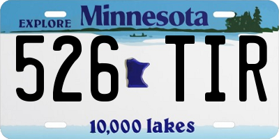 MN license plate 526TIR