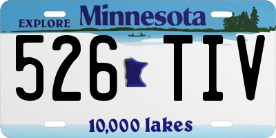 MN license plate 526TIV
