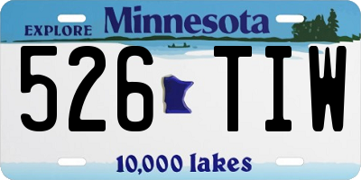 MN license plate 526TIW
