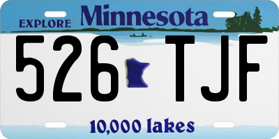 MN license plate 526TJF