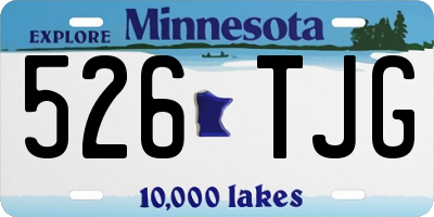 MN license plate 526TJG