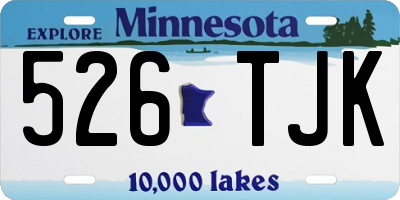 MN license plate 526TJK