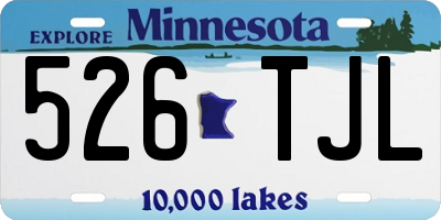 MN license plate 526TJL