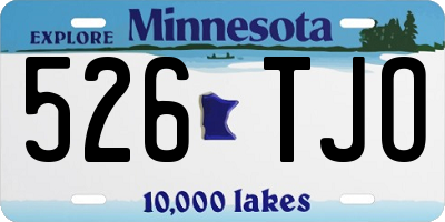MN license plate 526TJO
