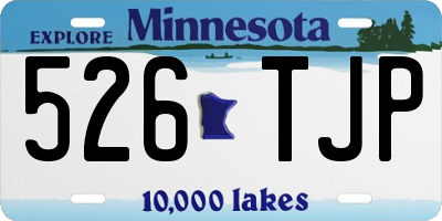 MN license plate 526TJP