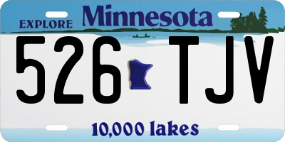 MN license plate 526TJV