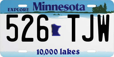 MN license plate 526TJW