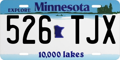 MN license plate 526TJX
