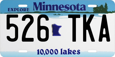 MN license plate 526TKA