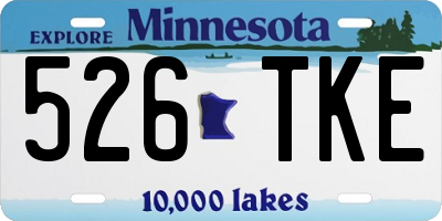 MN license plate 526TKE