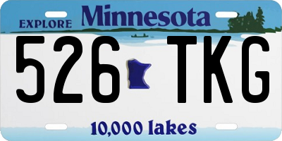 MN license plate 526TKG