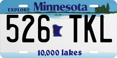 MN license plate 526TKL