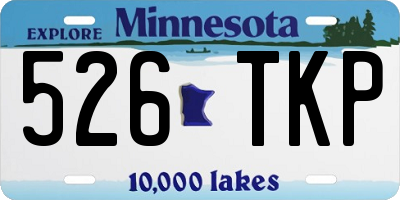 MN license plate 526TKP