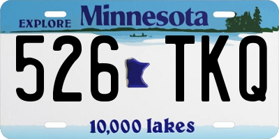 MN license plate 526TKQ