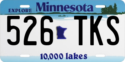 MN license plate 526TKS