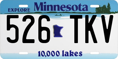 MN license plate 526TKV