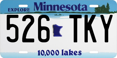 MN license plate 526TKY