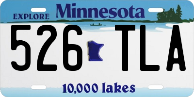 MN license plate 526TLA