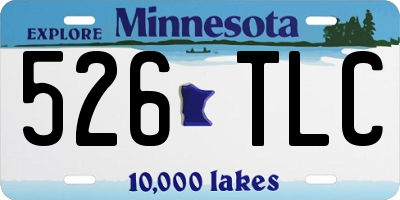 MN license plate 526TLC