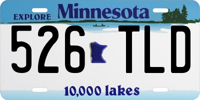 MN license plate 526TLD