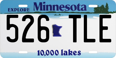MN license plate 526TLE