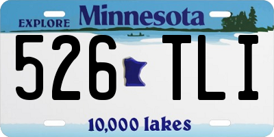 MN license plate 526TLI