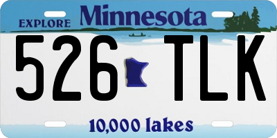 MN license plate 526TLK