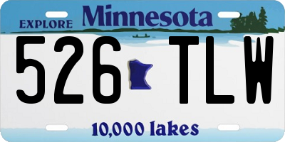 MN license plate 526TLW