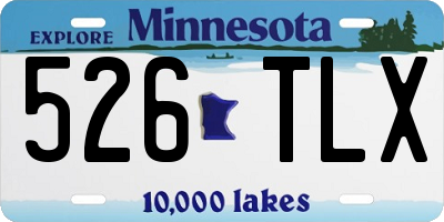 MN license plate 526TLX