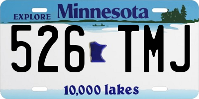 MN license plate 526TMJ