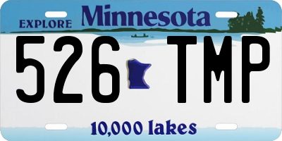MN license plate 526TMP