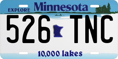 MN license plate 526TNC