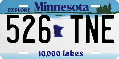 MN license plate 526TNE