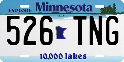 MN license plate 526TNG