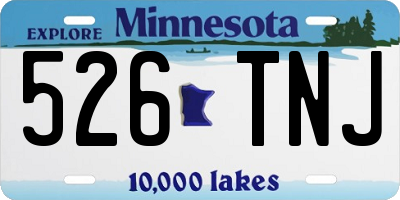 MN license plate 526TNJ